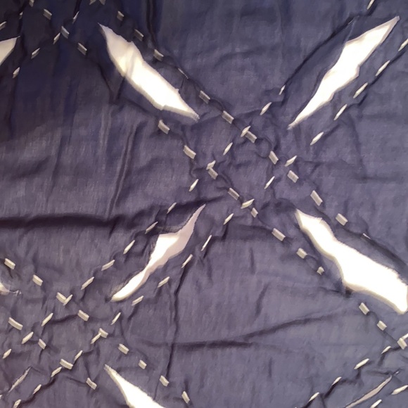 Carol & Frank Parker Indigo Standard Sham, Blue & Cream, Size:  20” x 26” NEW - Picture 6 of 7